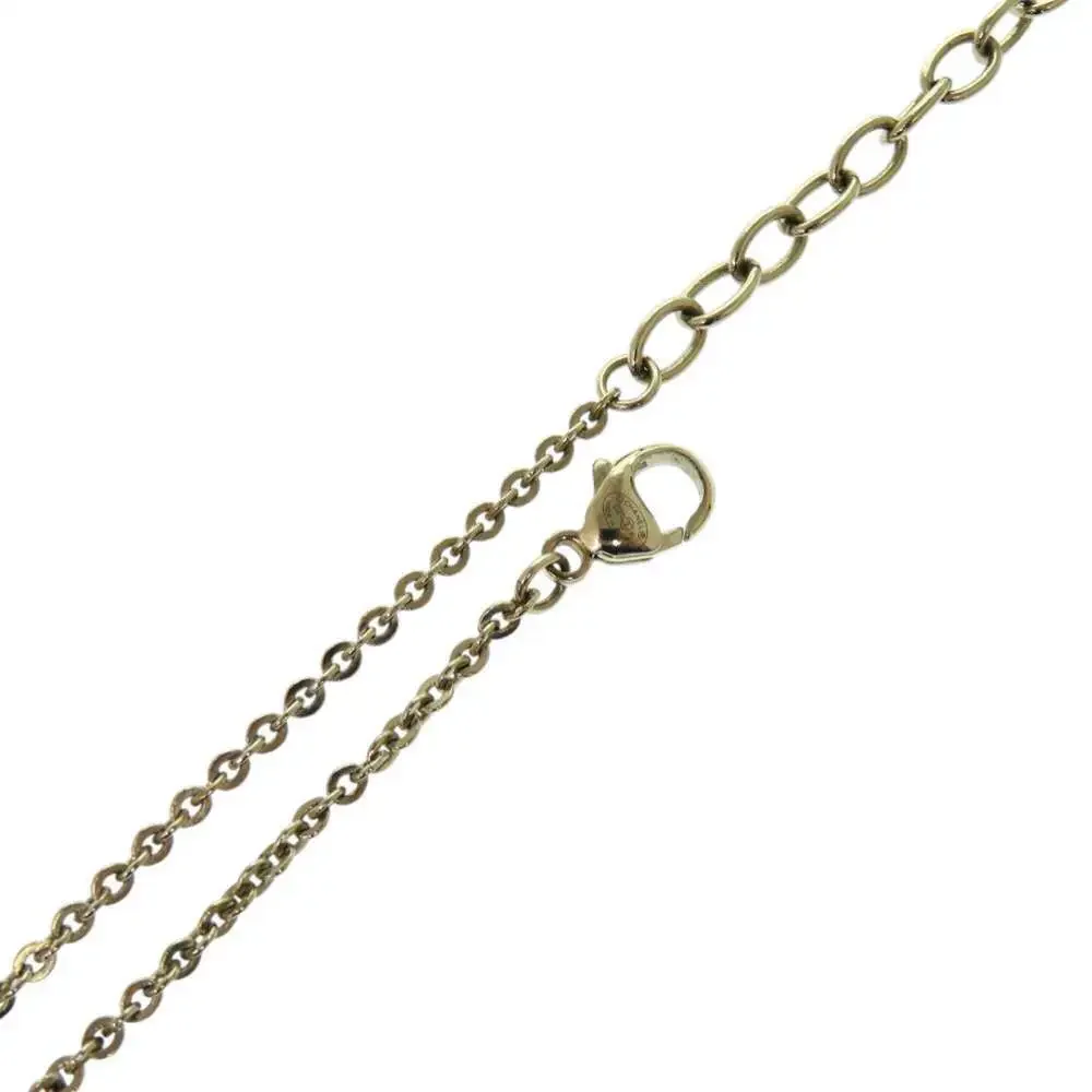 CHANEL Red Logo Necklace